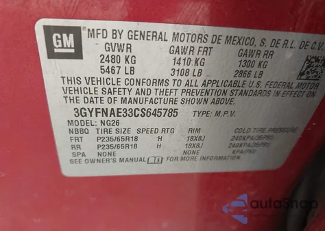 2012 Cadillac Srx Luxury Collection из США, поврежденный, VIN 3GYFNAE33CS645785